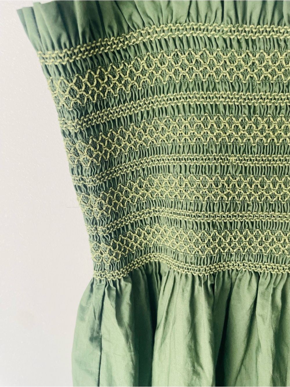 Hill House Nap Dress Smocked Green RARE - Picture 9 of 9